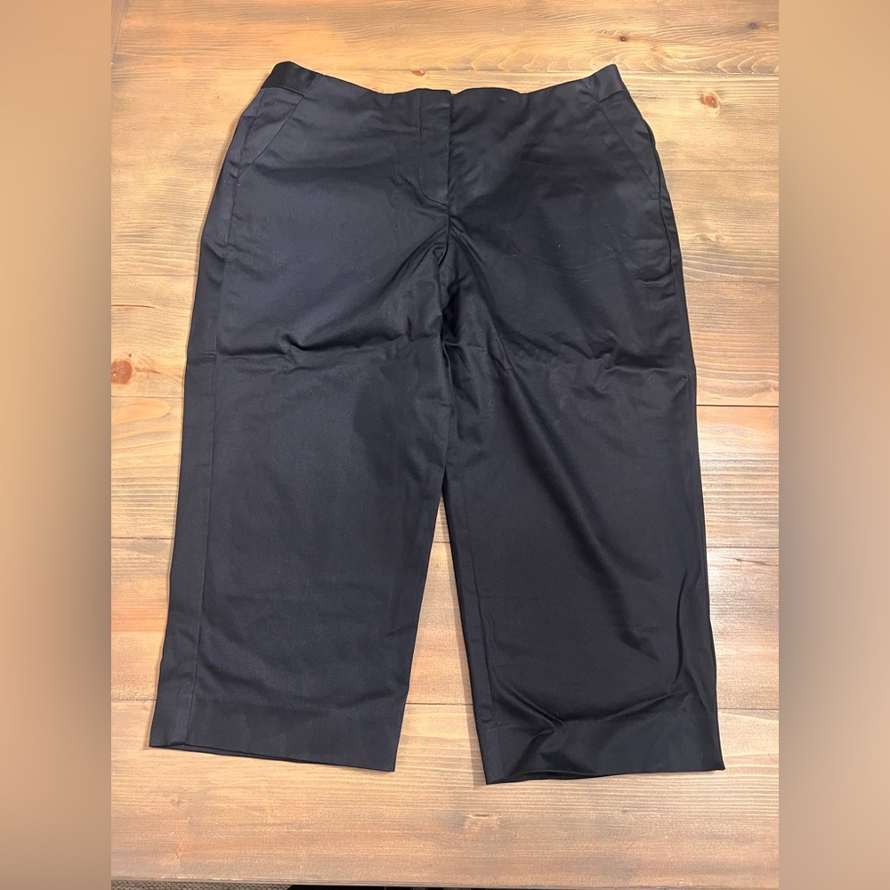 Worthington Petite Modern Fit Women Cropped Pants Size 4P Black. New- no tags.